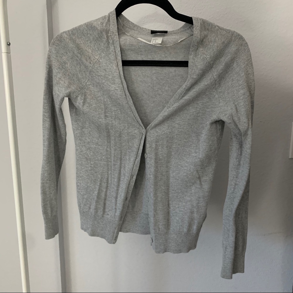 H&M grey v-neck cardigan